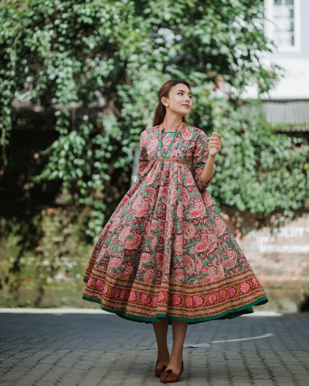 Sangneri Print Mughal Dress