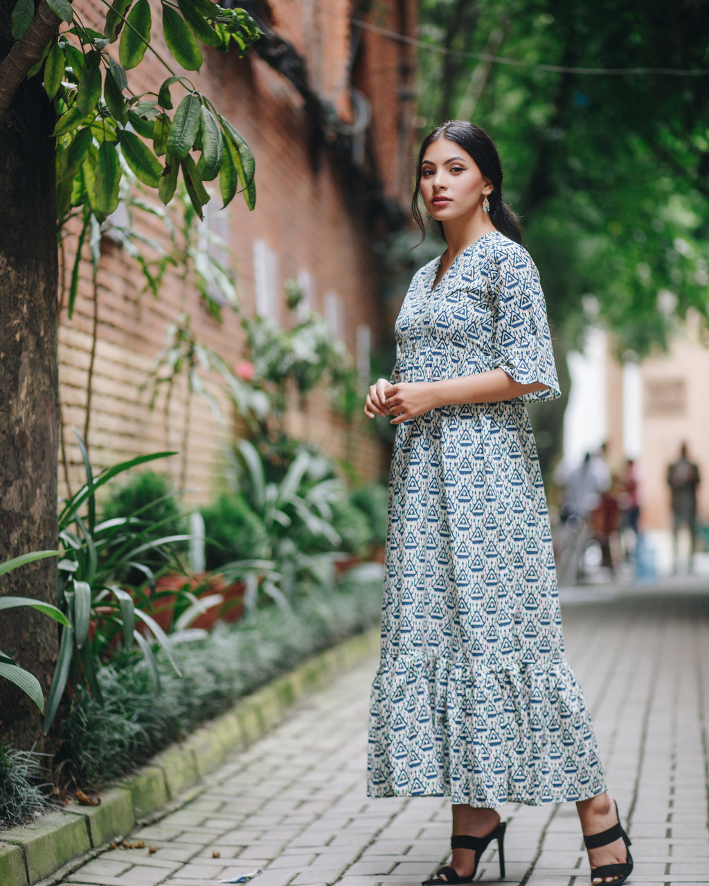 Tribal Print Maxi Dress