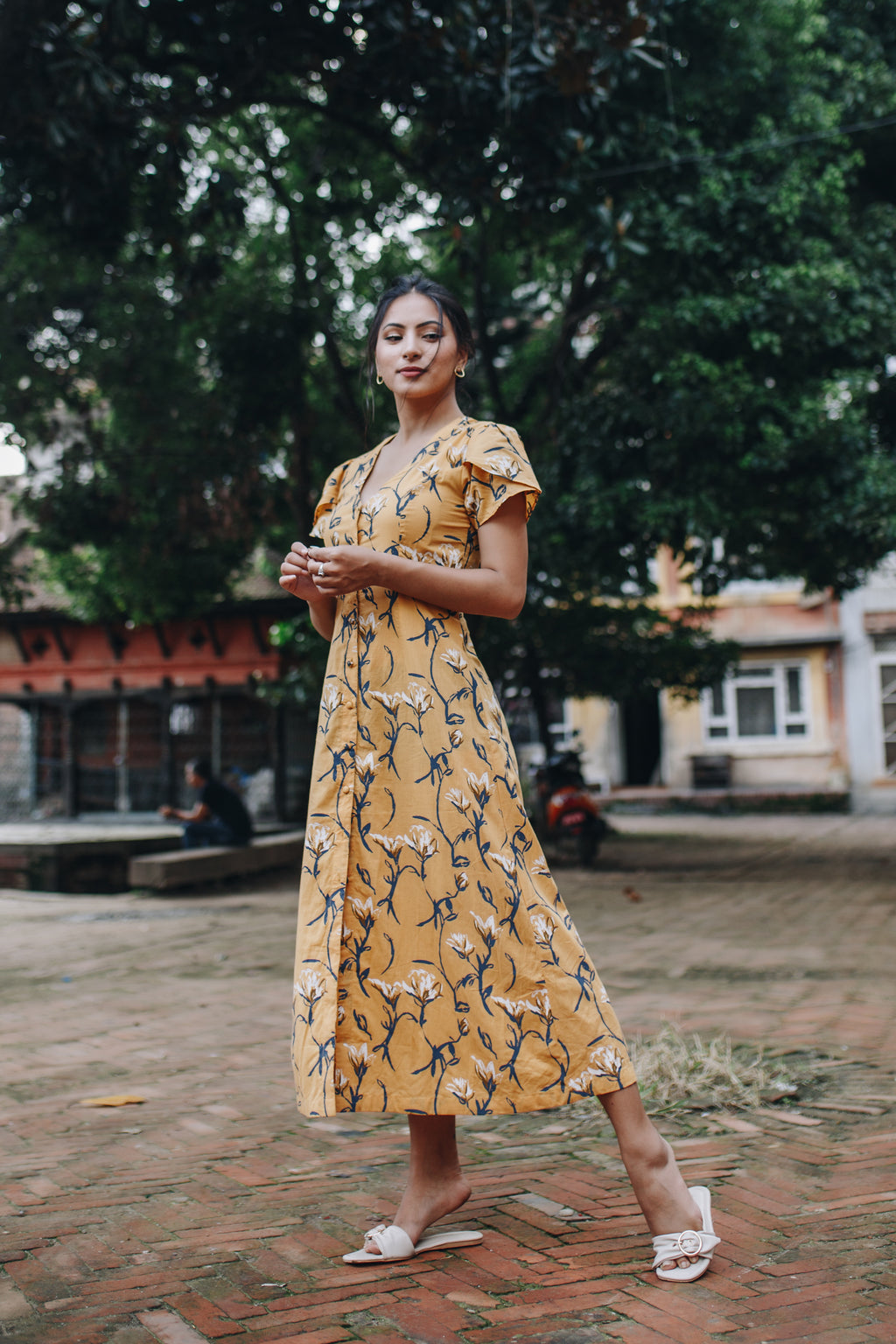 Magnolia Yellow Button Down Dress